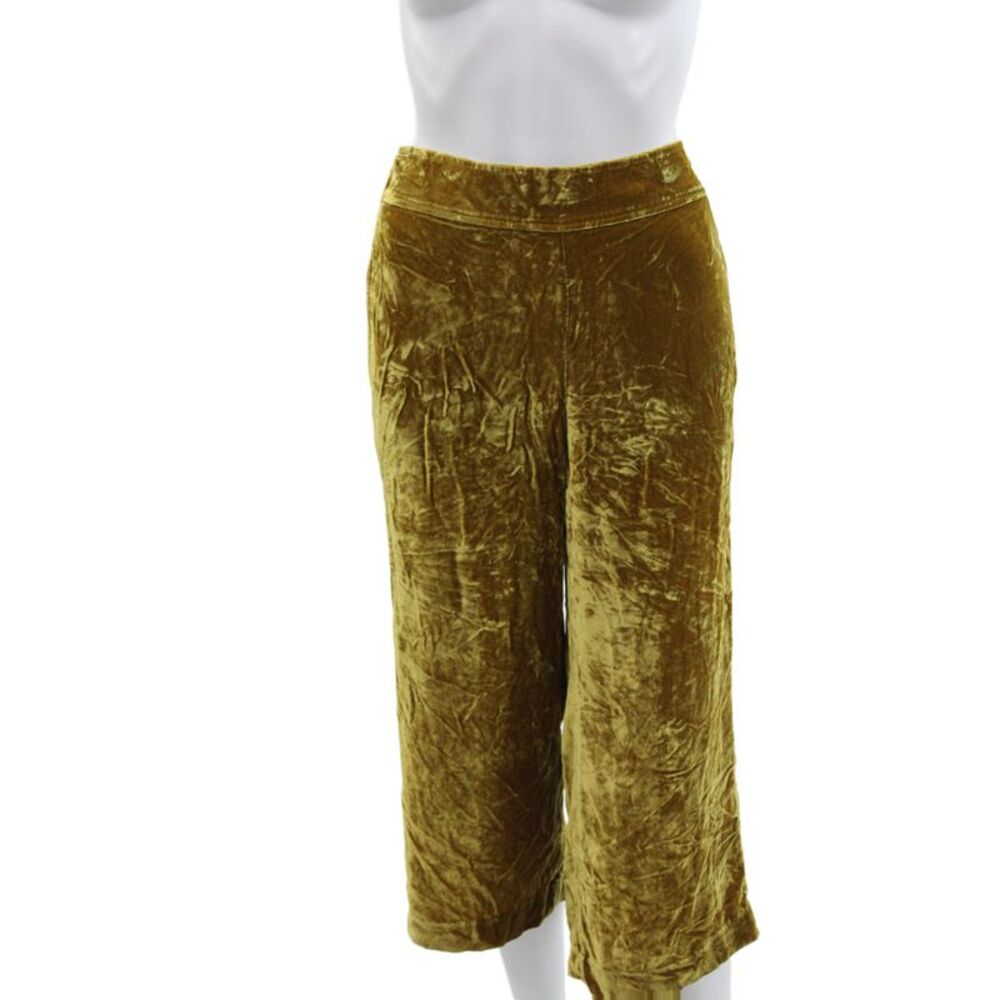 Madewell Womens Cropped Green Viscose Pants Pull On Boho Size S
